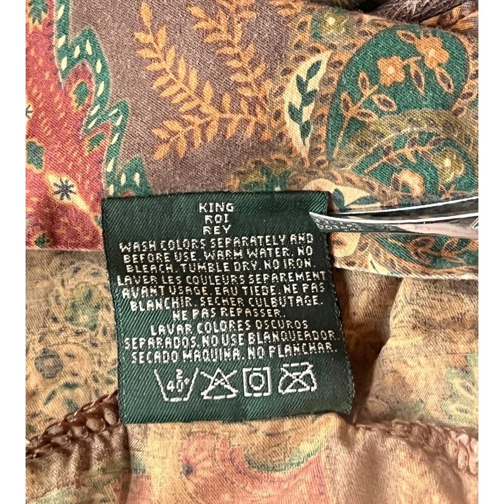 Lauren Ralph Lauren King Flat Sheet & Pillowcase Set Rue Des Artistes Cotton - Picture 12 of 12